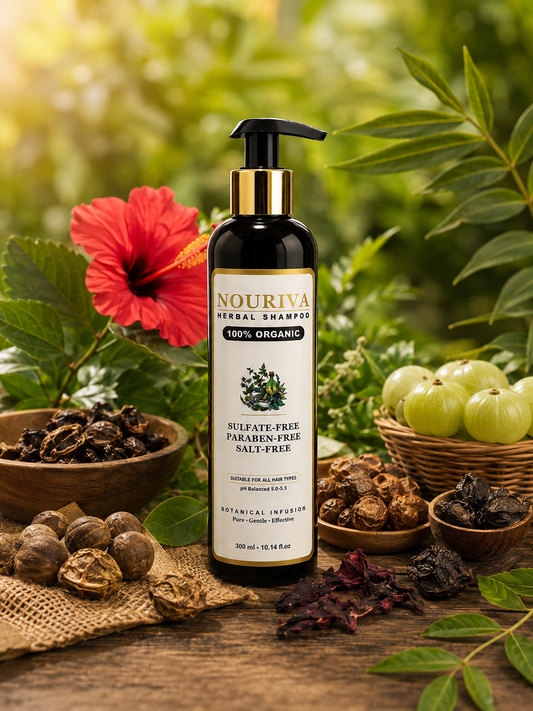 NOURIVA Herbal Shampoo – 100% Organic Botanical Infusion 300ml